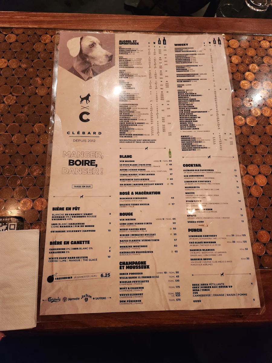 Menu, Clébard