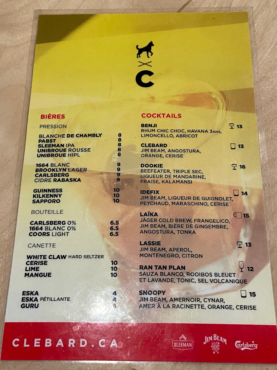 Menu, Clébard
