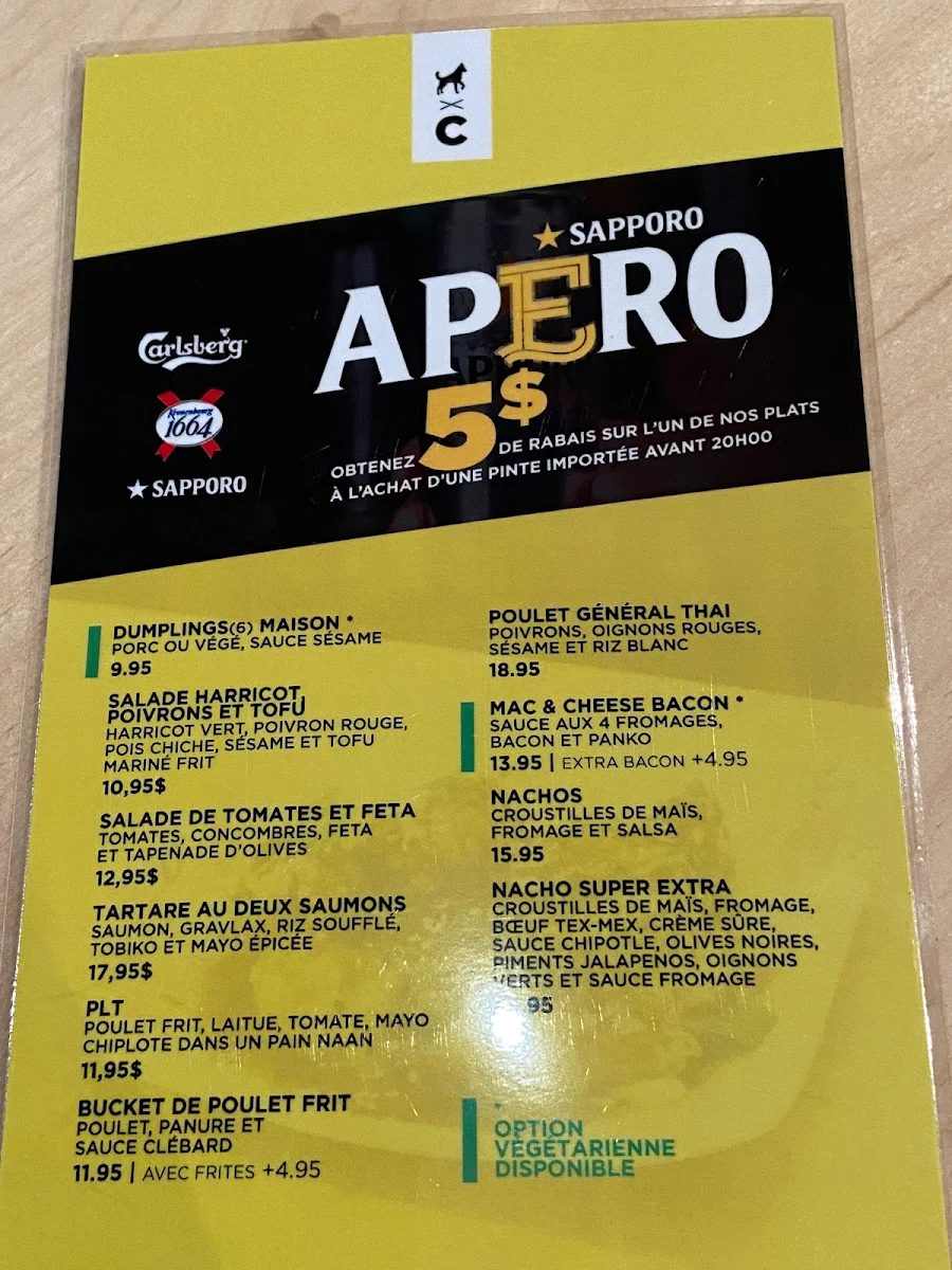 Menu, Clébard