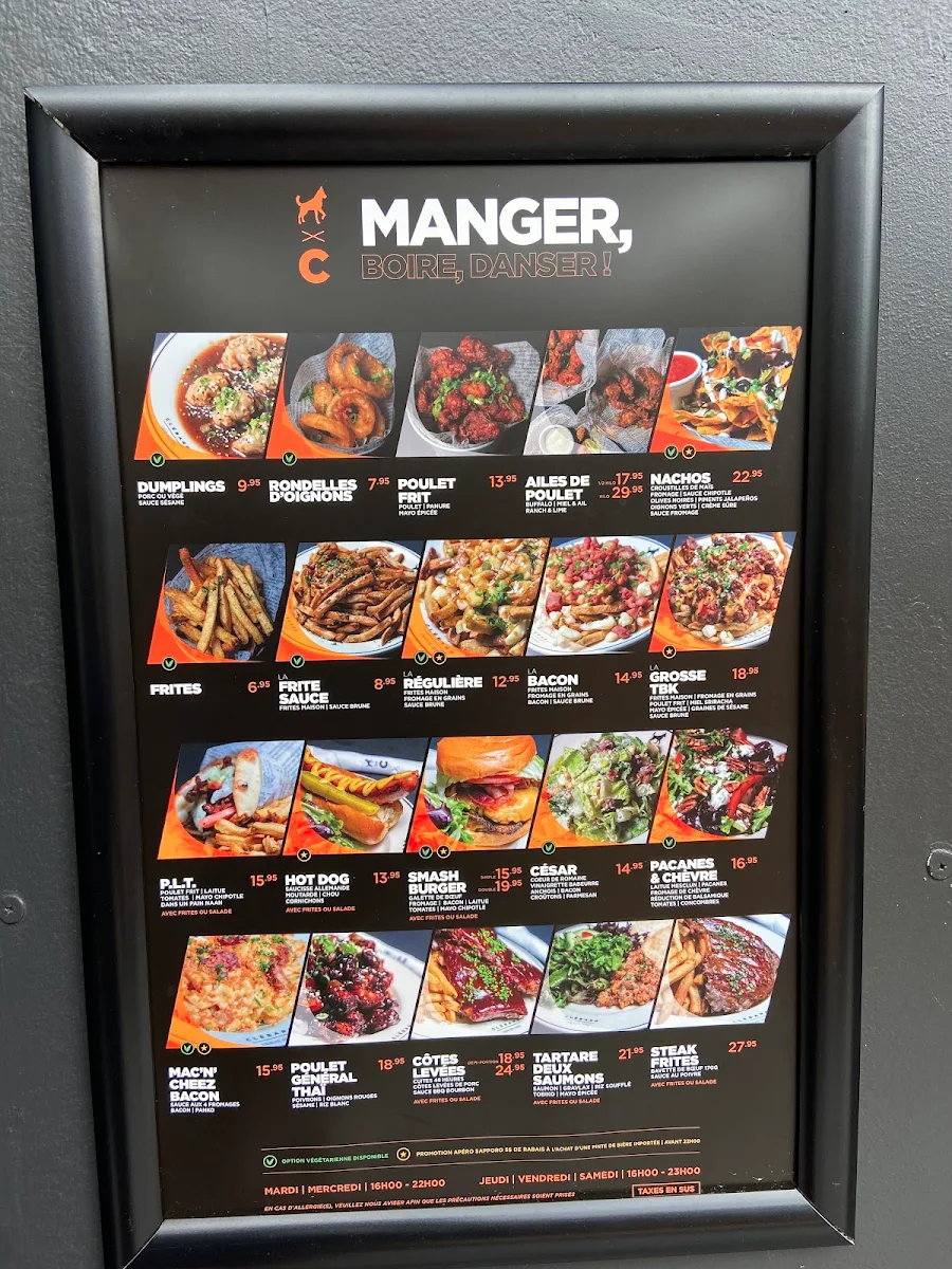 Menu, Clébard