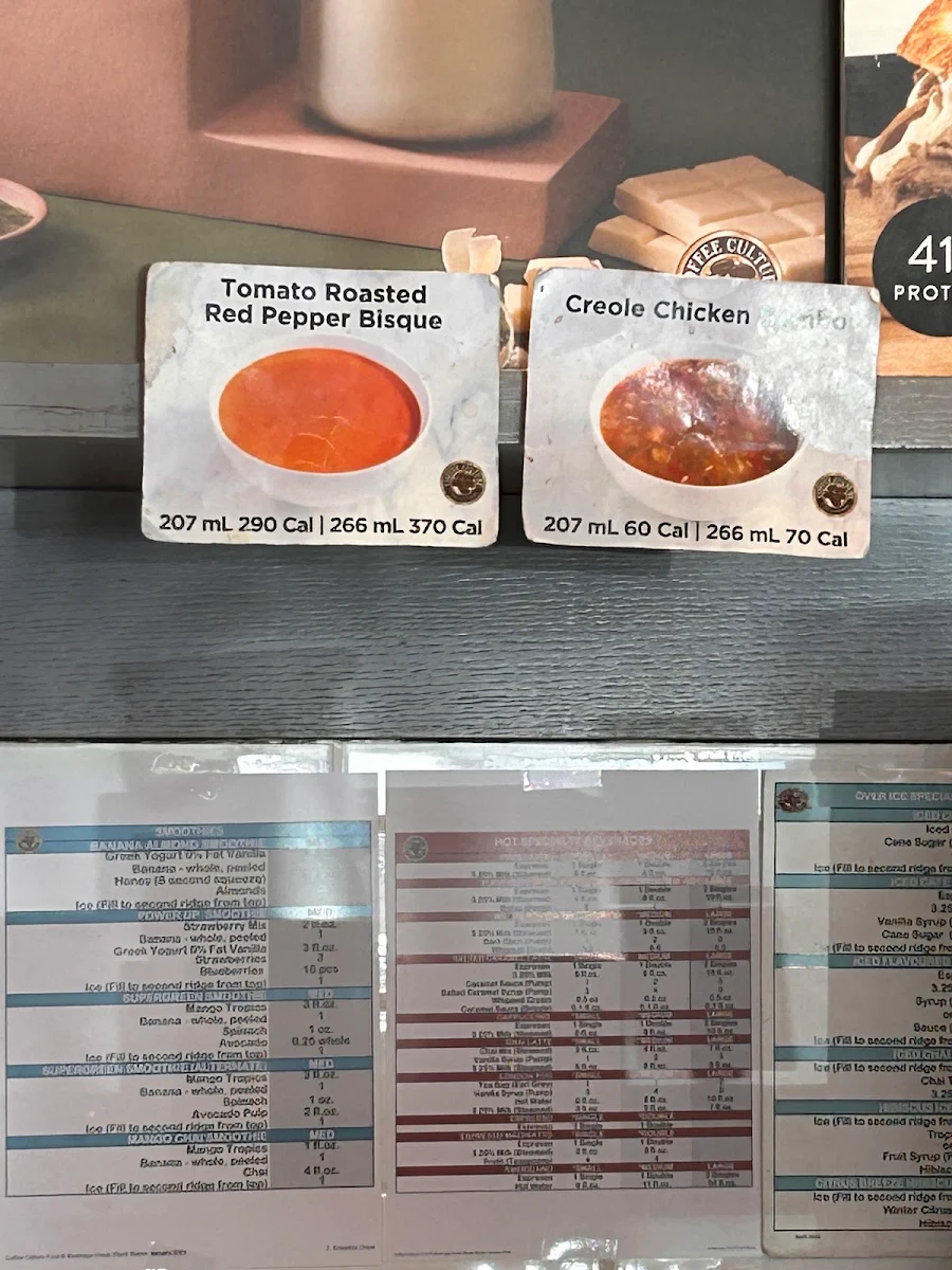 Menu, Coffee Culture Café & Eatery