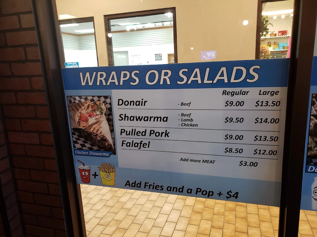 Menu, Donair On The Run