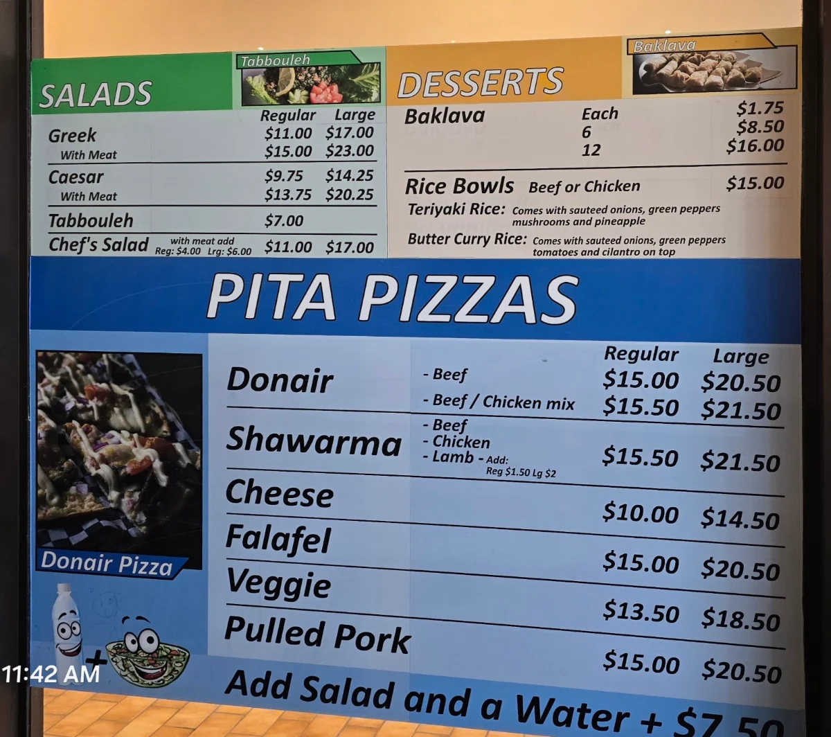 Menu, Donair On The Run
