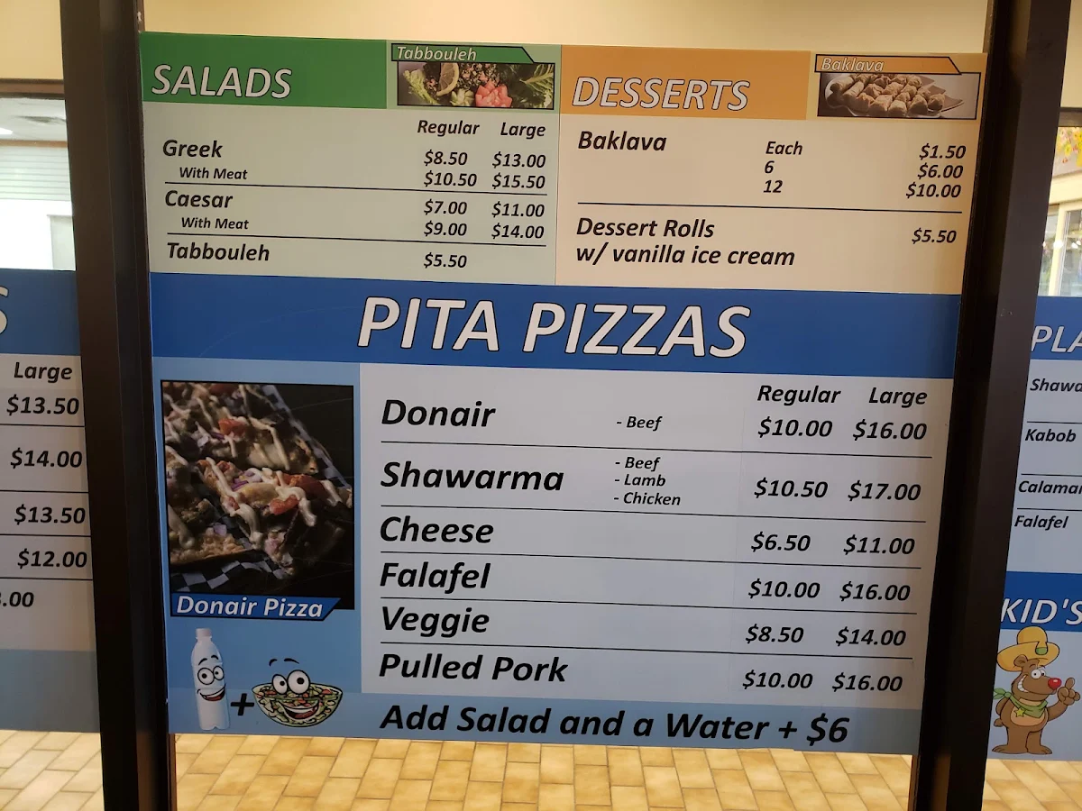 Menu, Donair On The Run