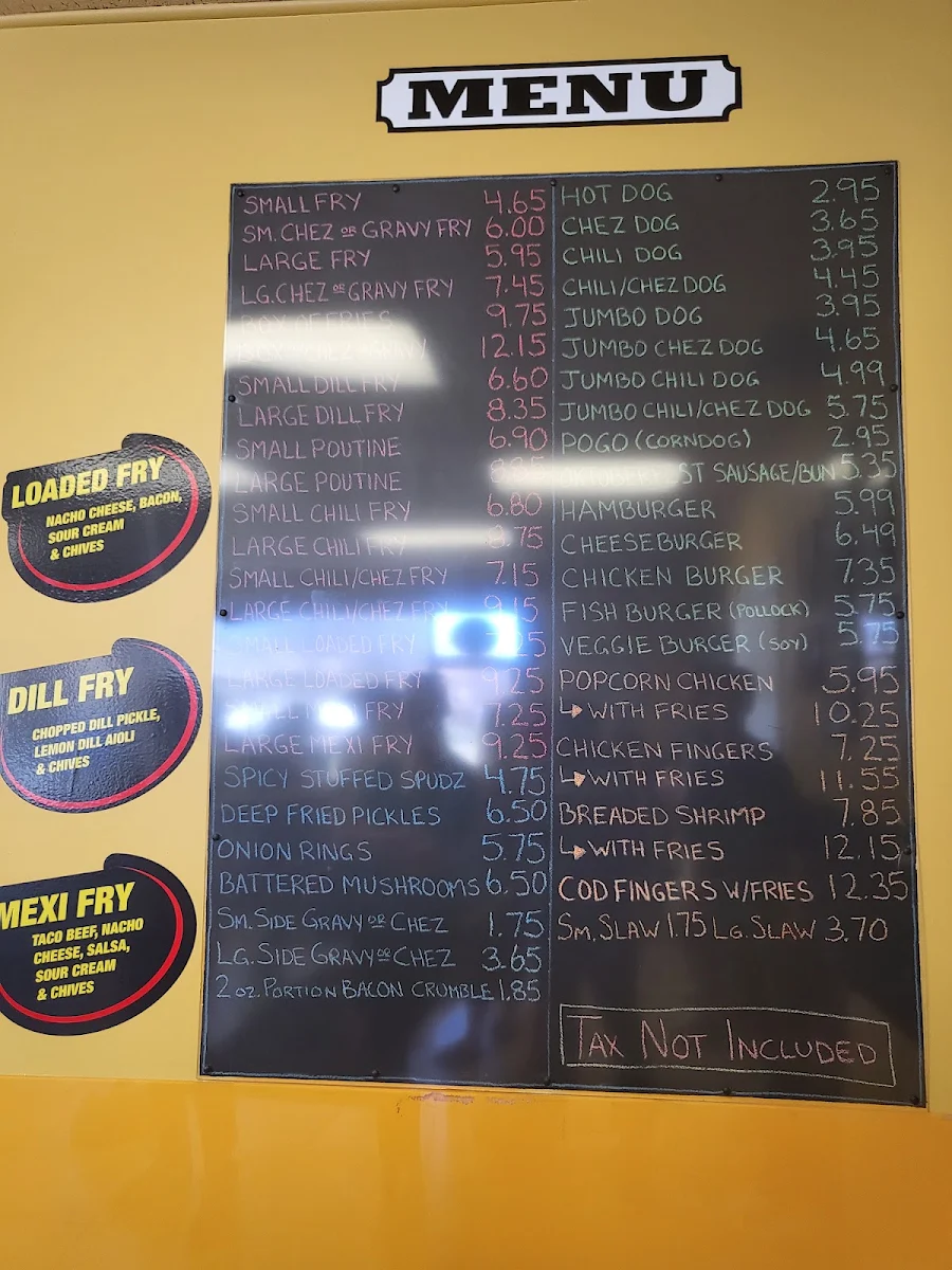 Menu, Suzy's Ice Creamporium/Original Alberts