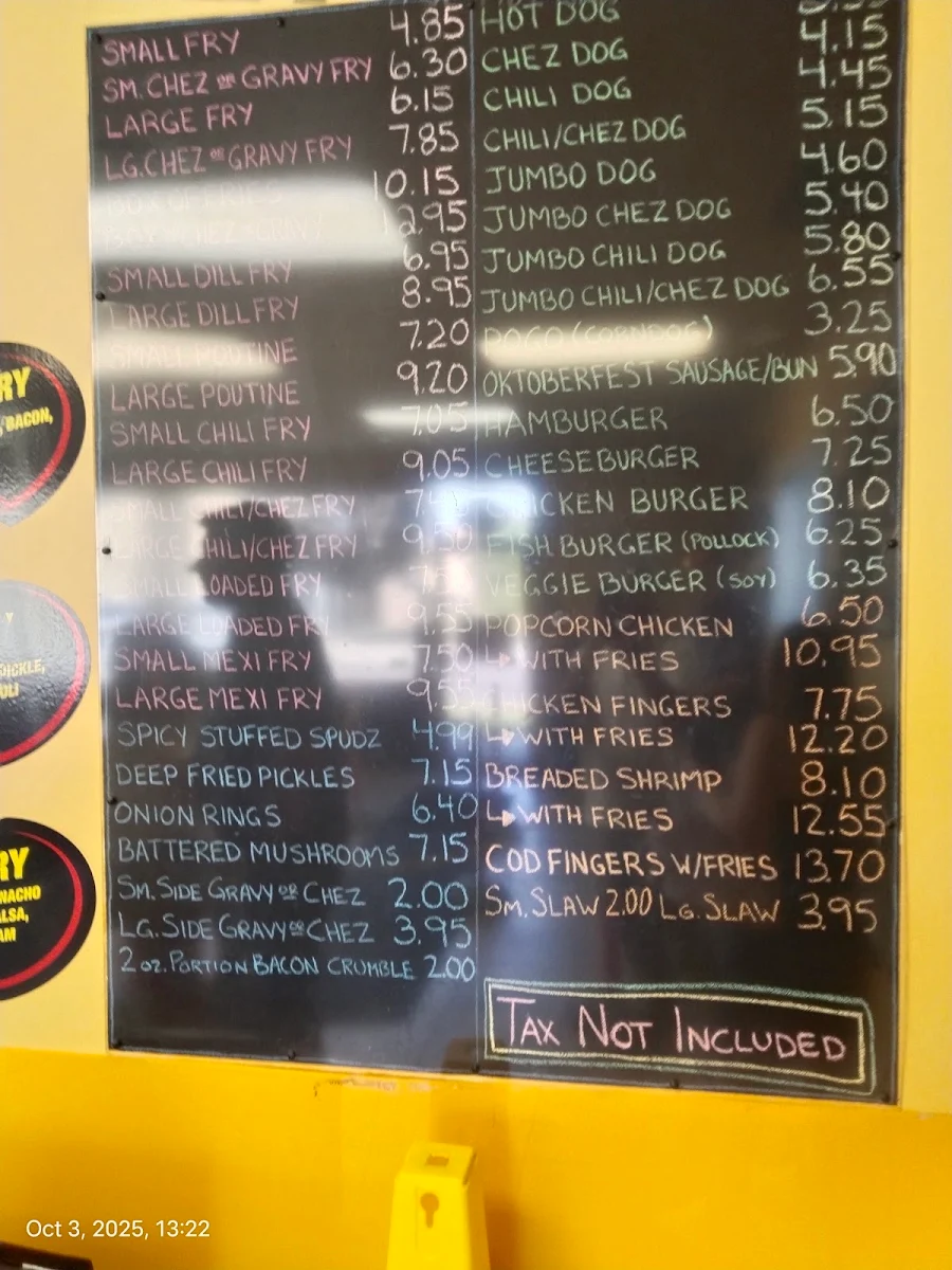 Menu, Suzy's Ice Creamporium/Original Alberts