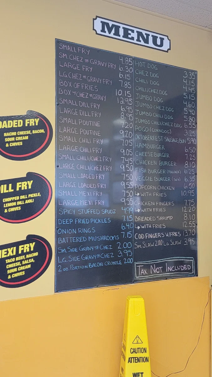 Menu, Suzy's Ice Creamporium/Original Alberts
