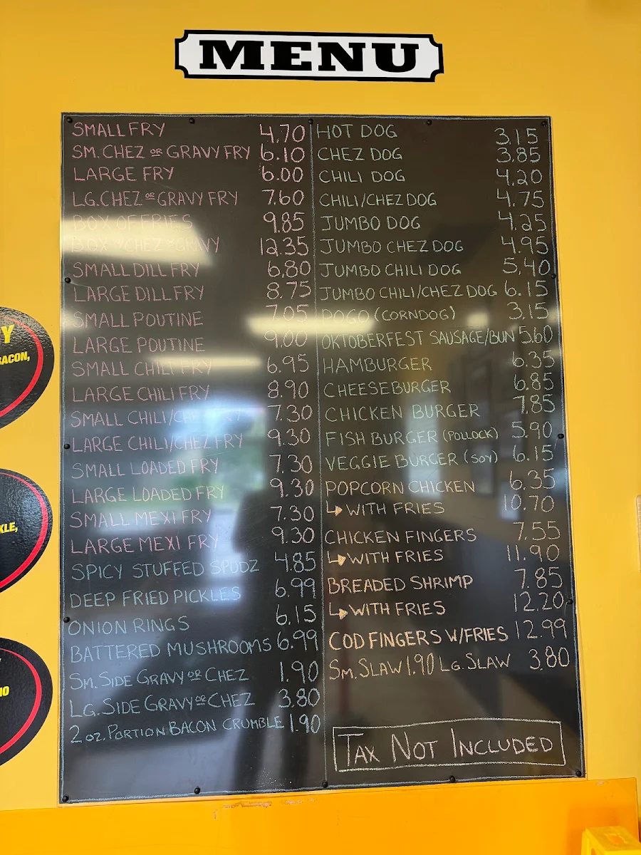 Menu, Suzy's Ice Creamporium/Original Alberts