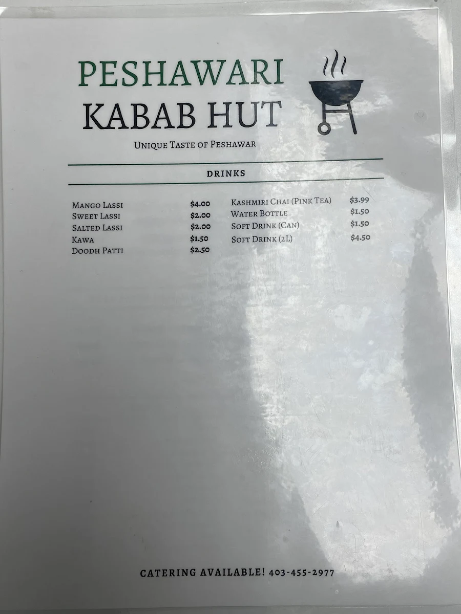 Menu, PESHAWARI KABAB HUT