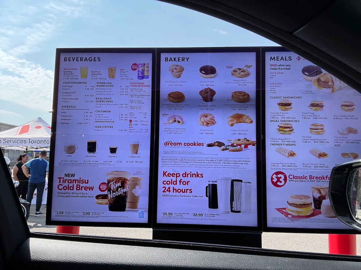 Menu, Tim Hortons