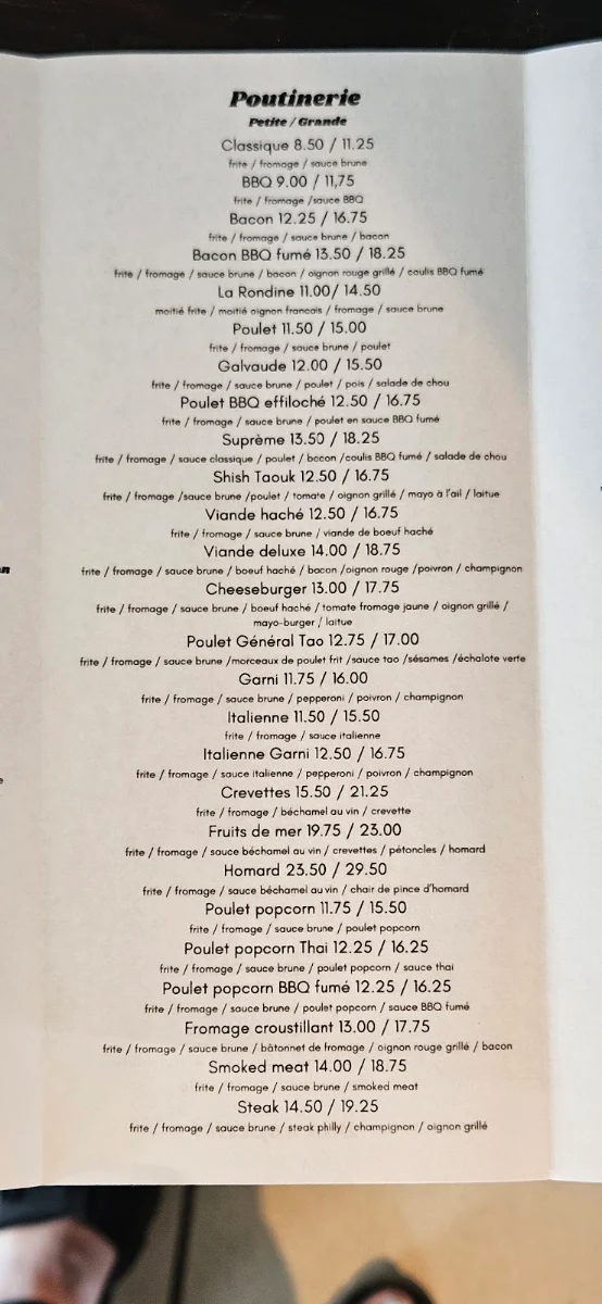 Menu, Restaurant Bar Le Montagnard
