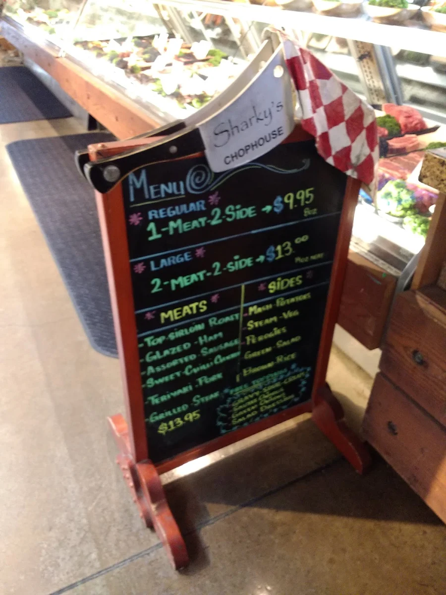 Menu, Sharky's Chophouse & Eatery