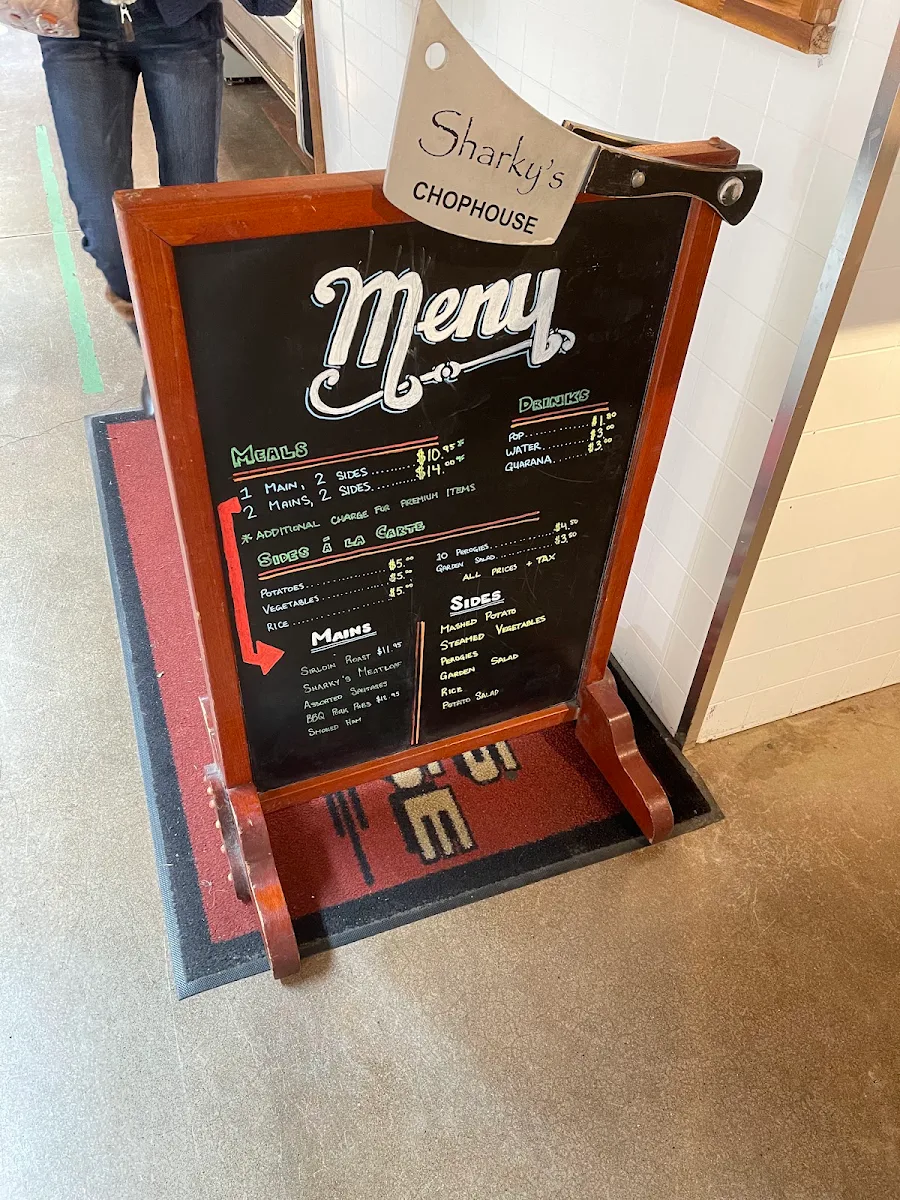 Menu, Sharky's Chophouse & Eatery