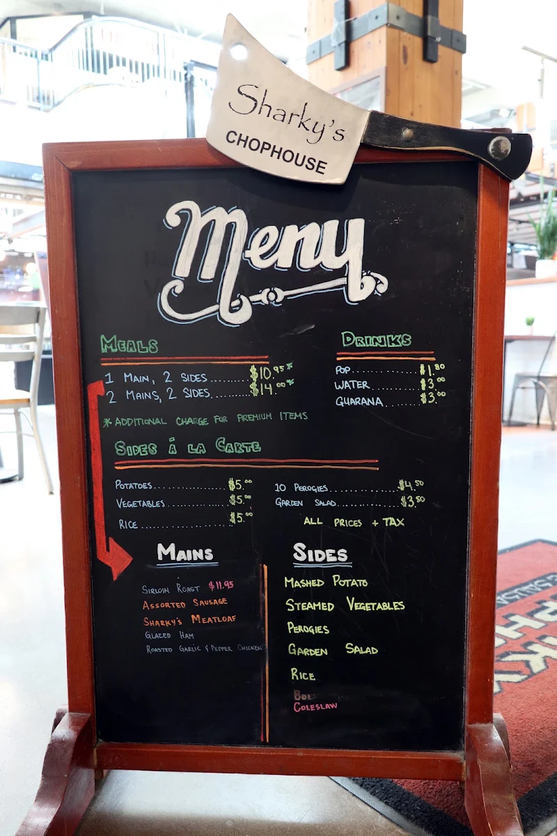 Menu, Sharky's Chophouse & Eatery