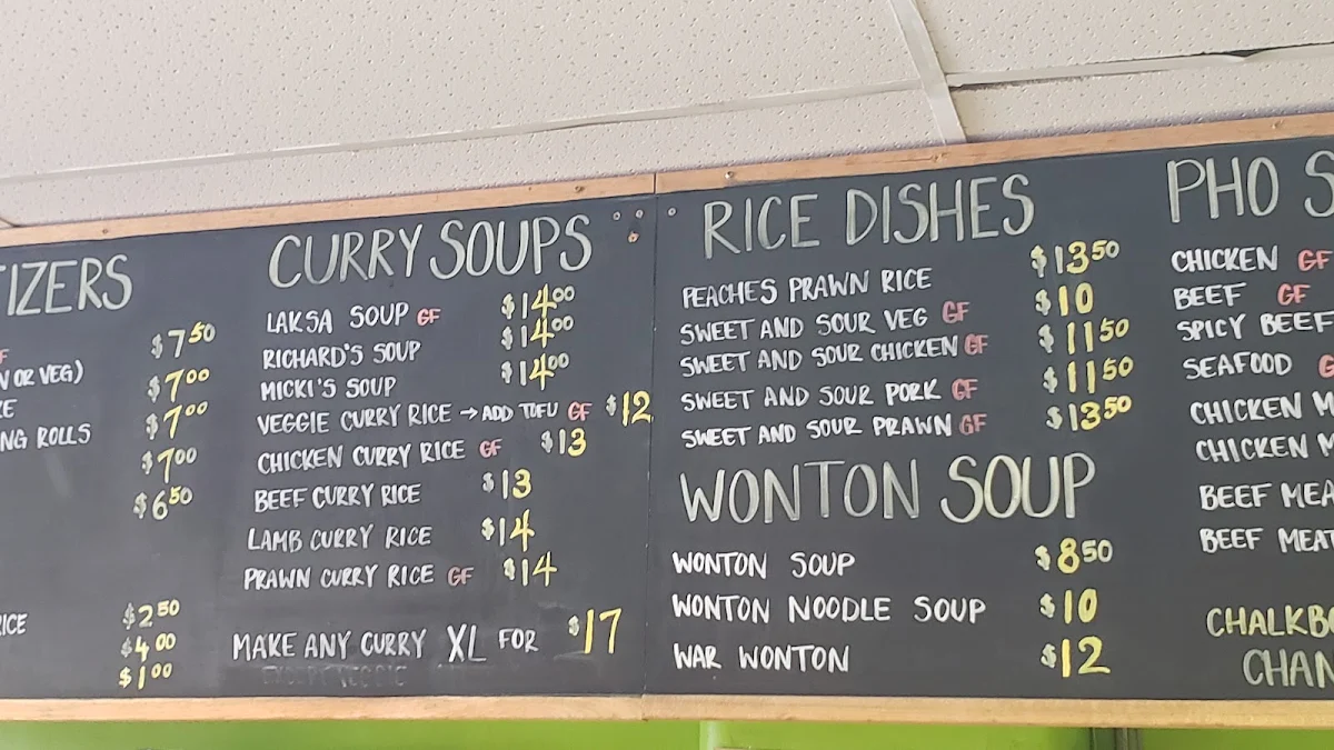 Menu, Mad Mango Cafe