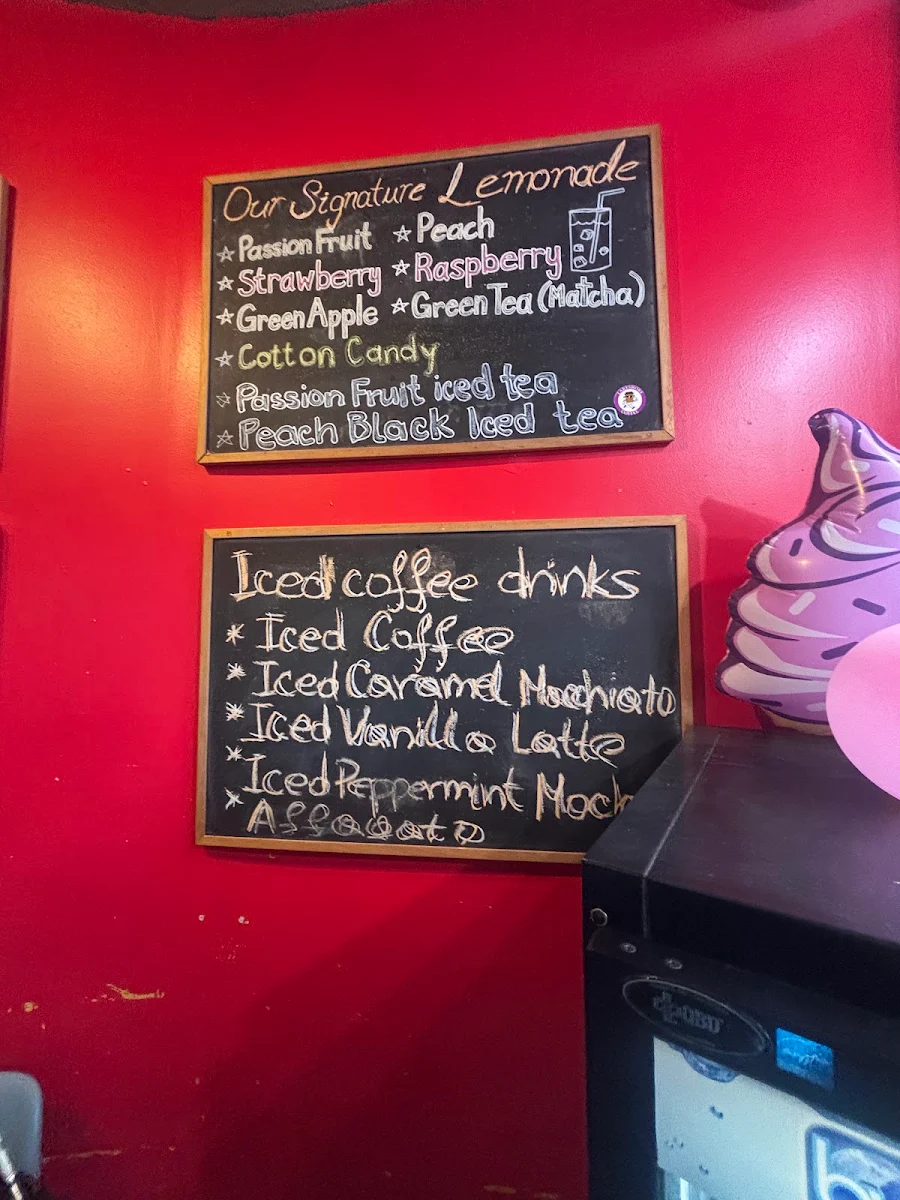 Menu, Lakeshore Ice cream cafe