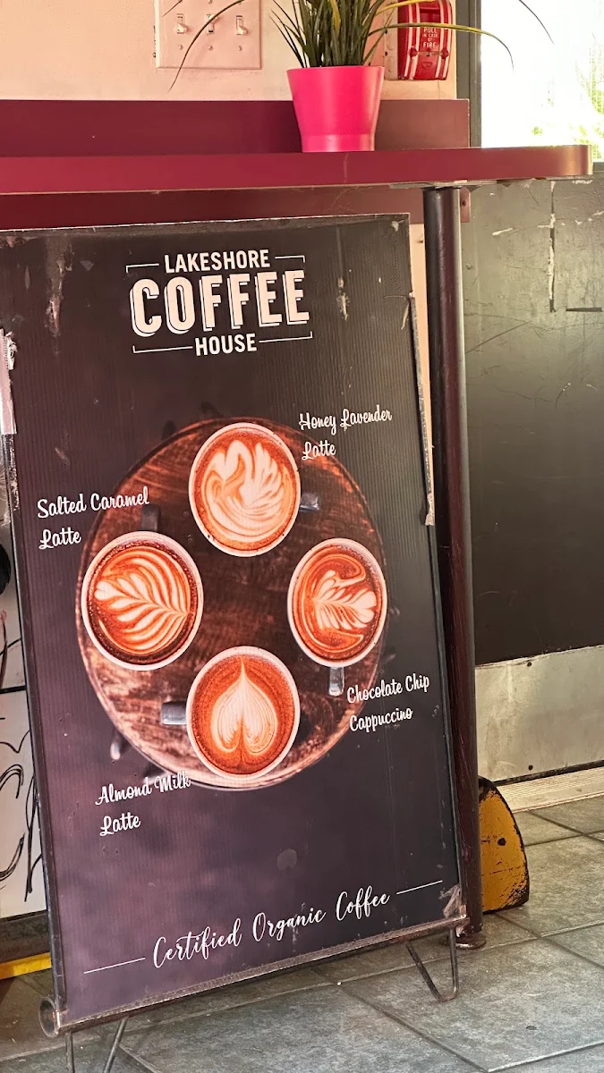 Menu, Lakeshore Ice cream cafe