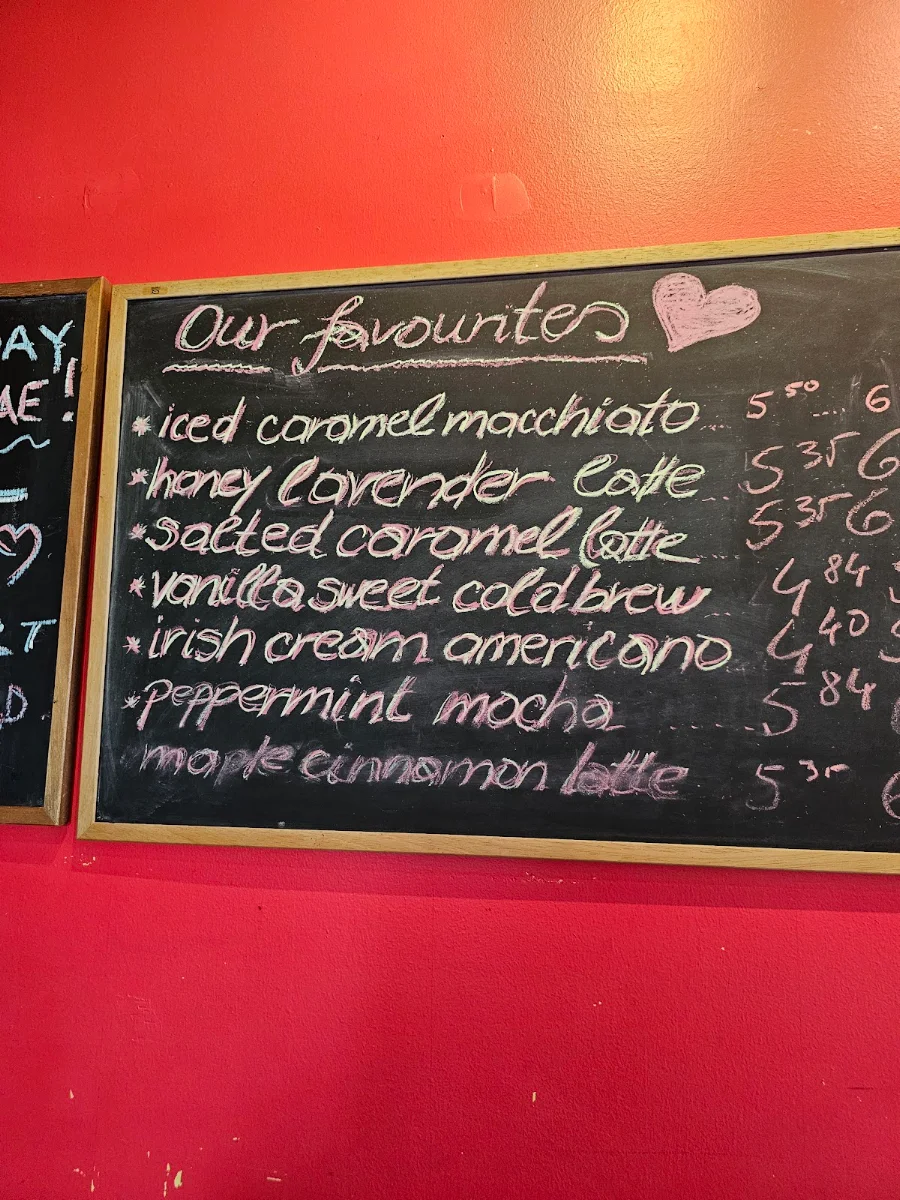 Menu, Lakeshore Ice cream cafe