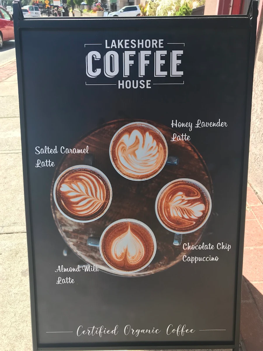 Menu, Lakeshore Ice cream cafe