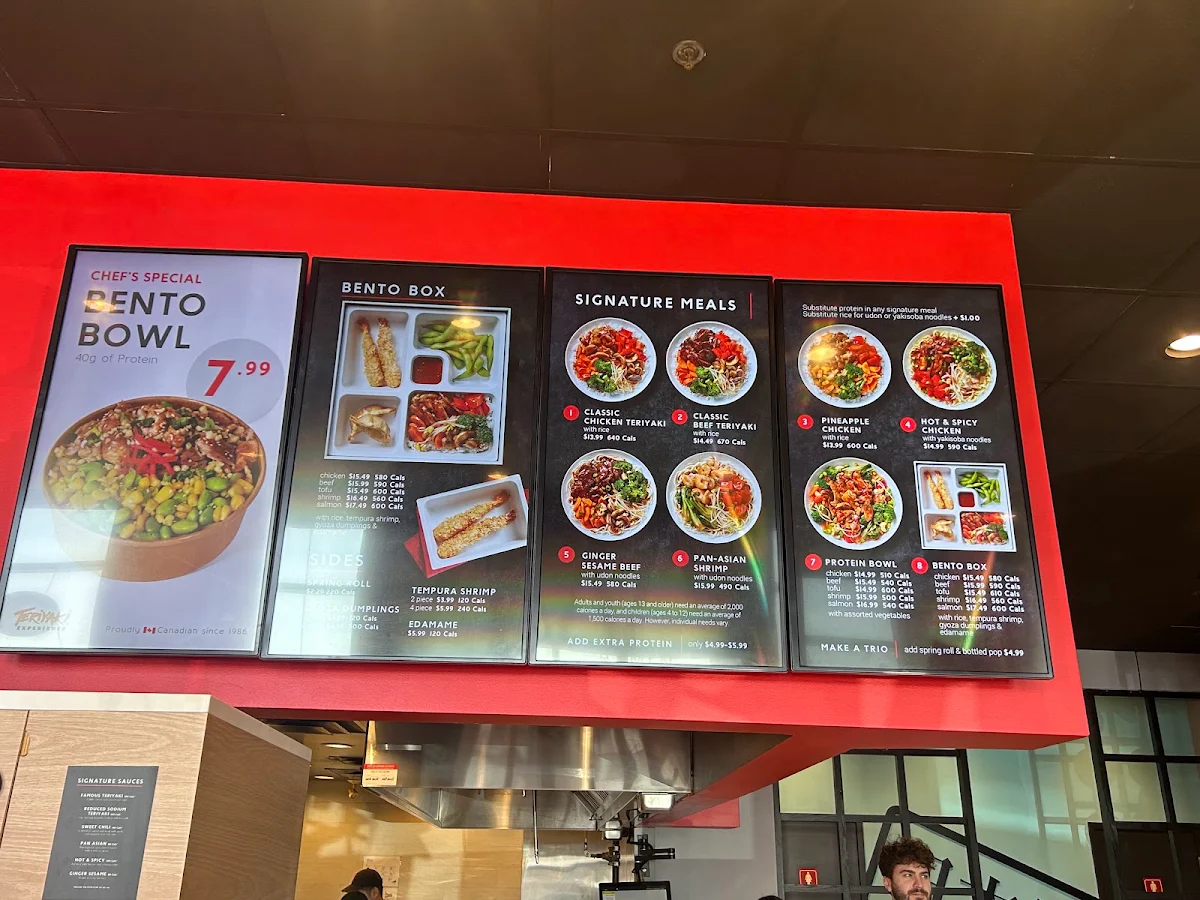 Menu, Teriyaki Experience