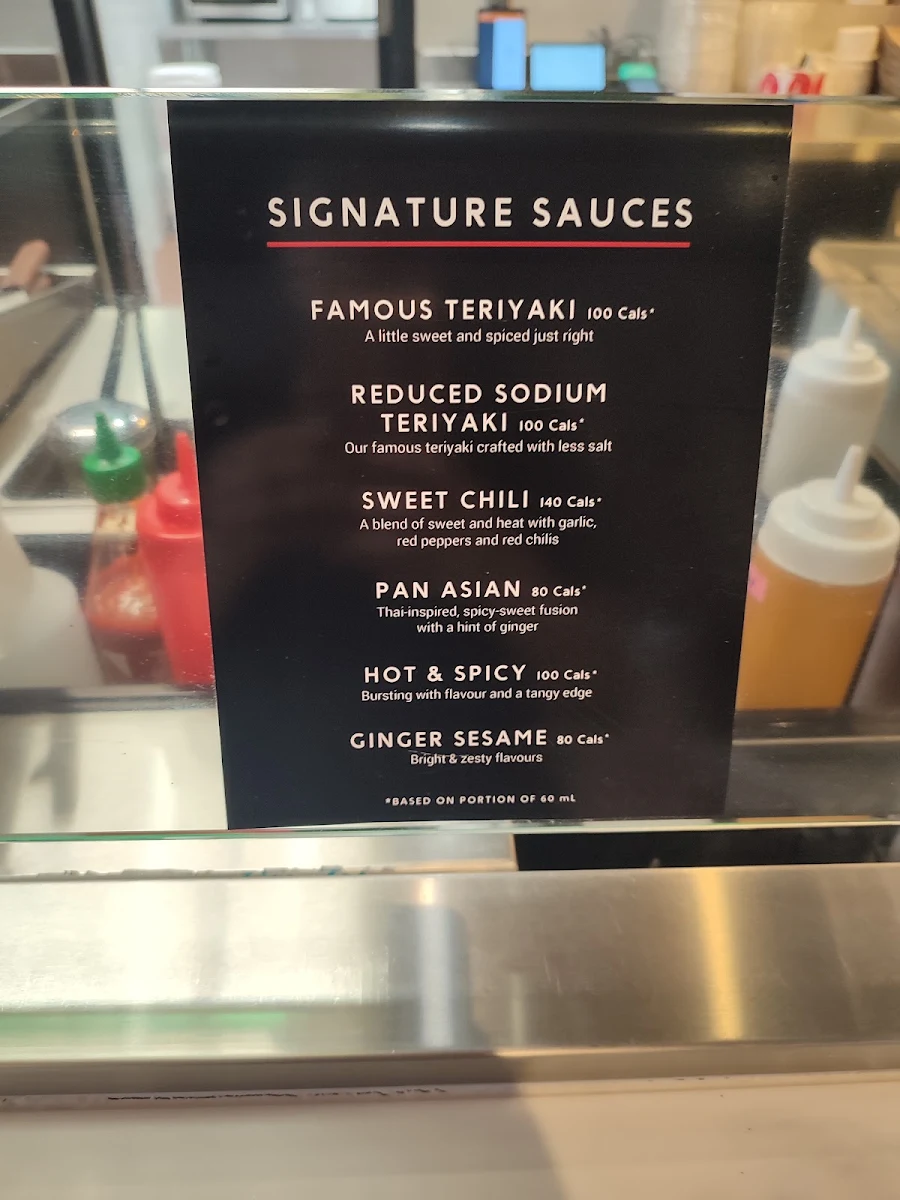 Menu, Teriyaki Experience