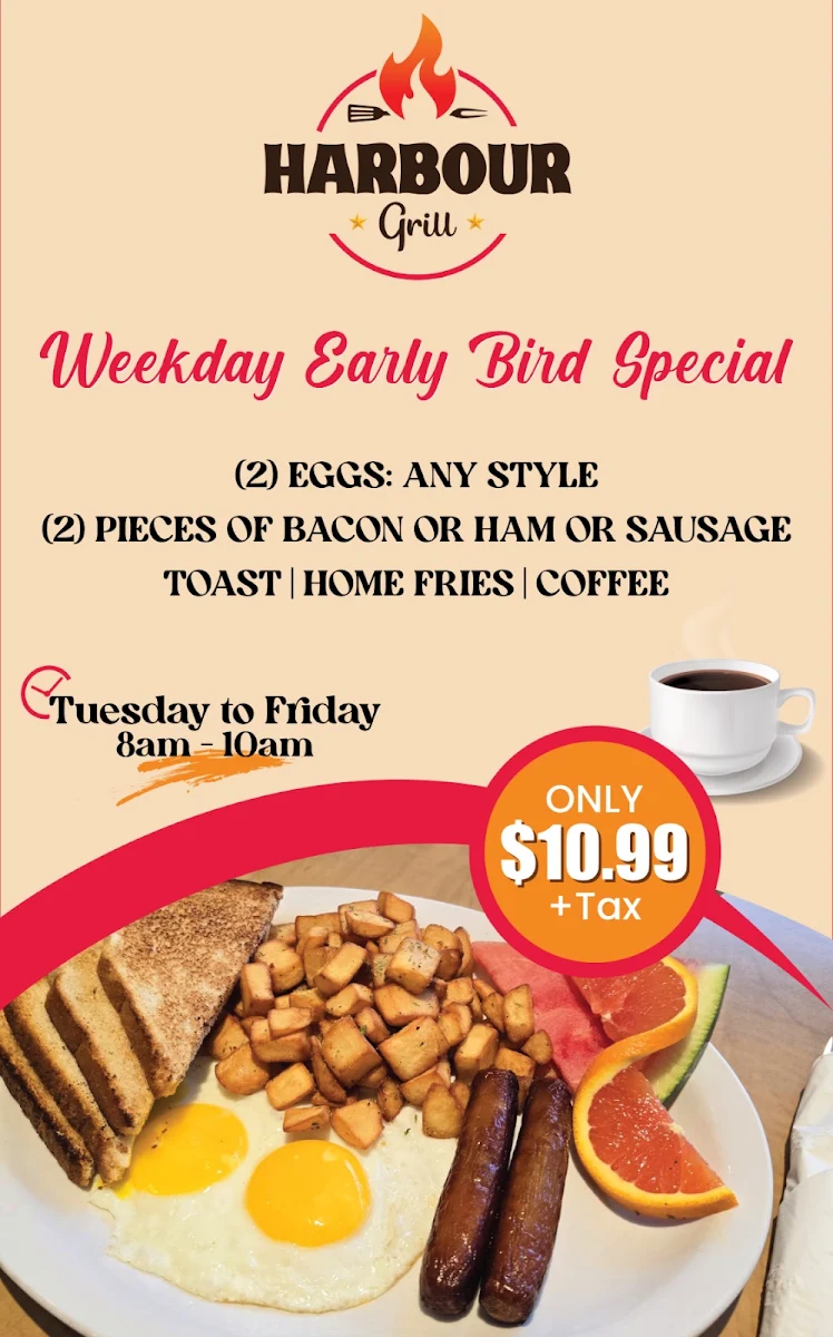Menu, Harbour Grill