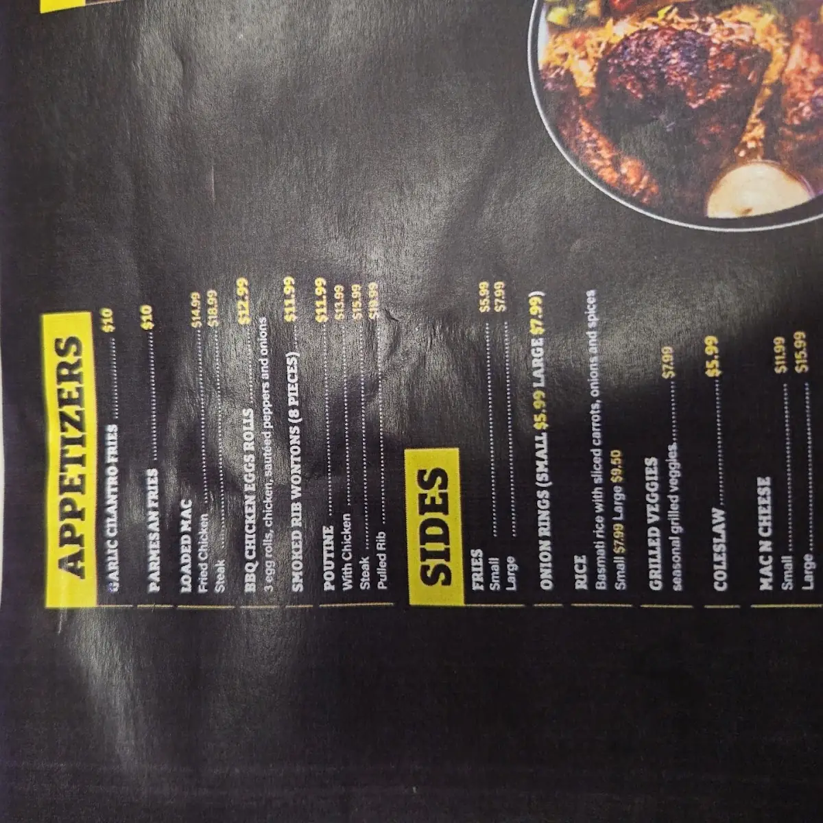 Menu, Smokies Burgers