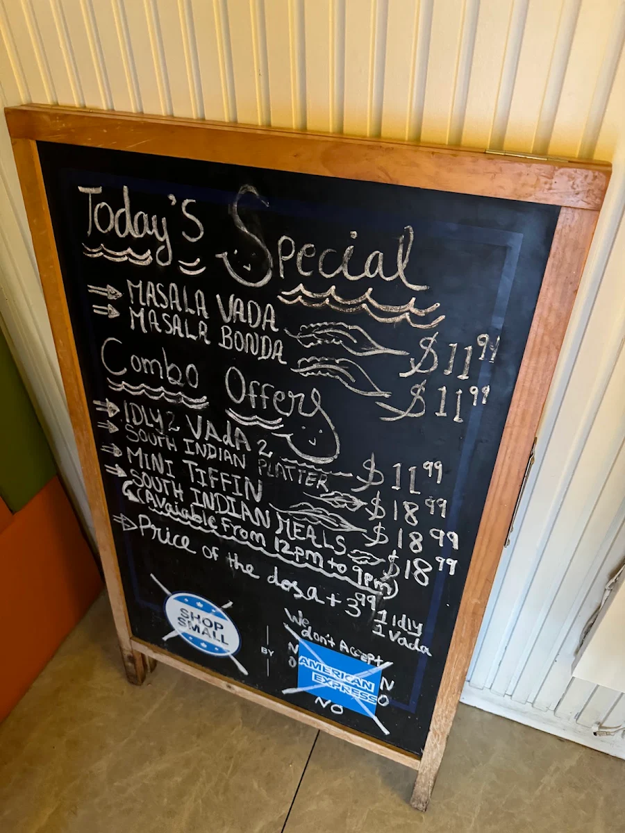 Menu, Sri Periyava Dosa Bhavan