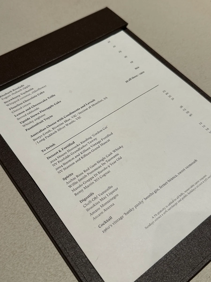 Menu, Tilda