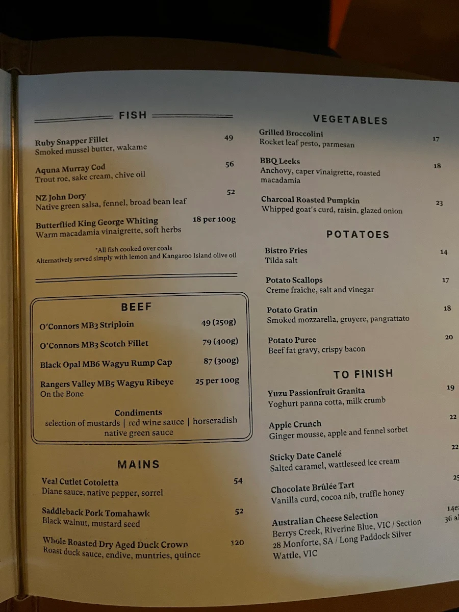 Menu, Tilda