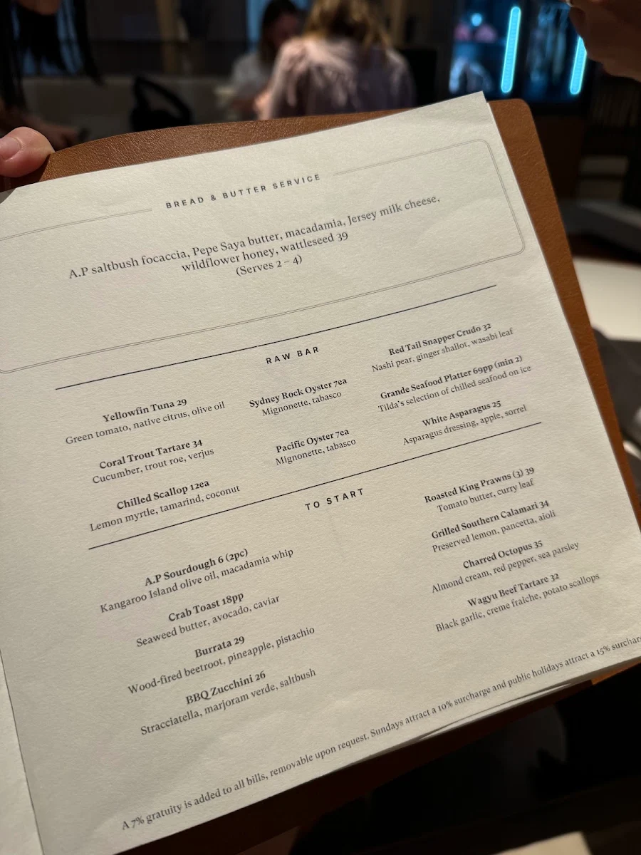 Menu, Tilda