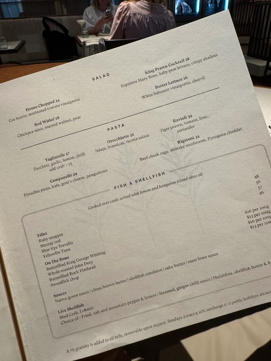 Menu, Tilda