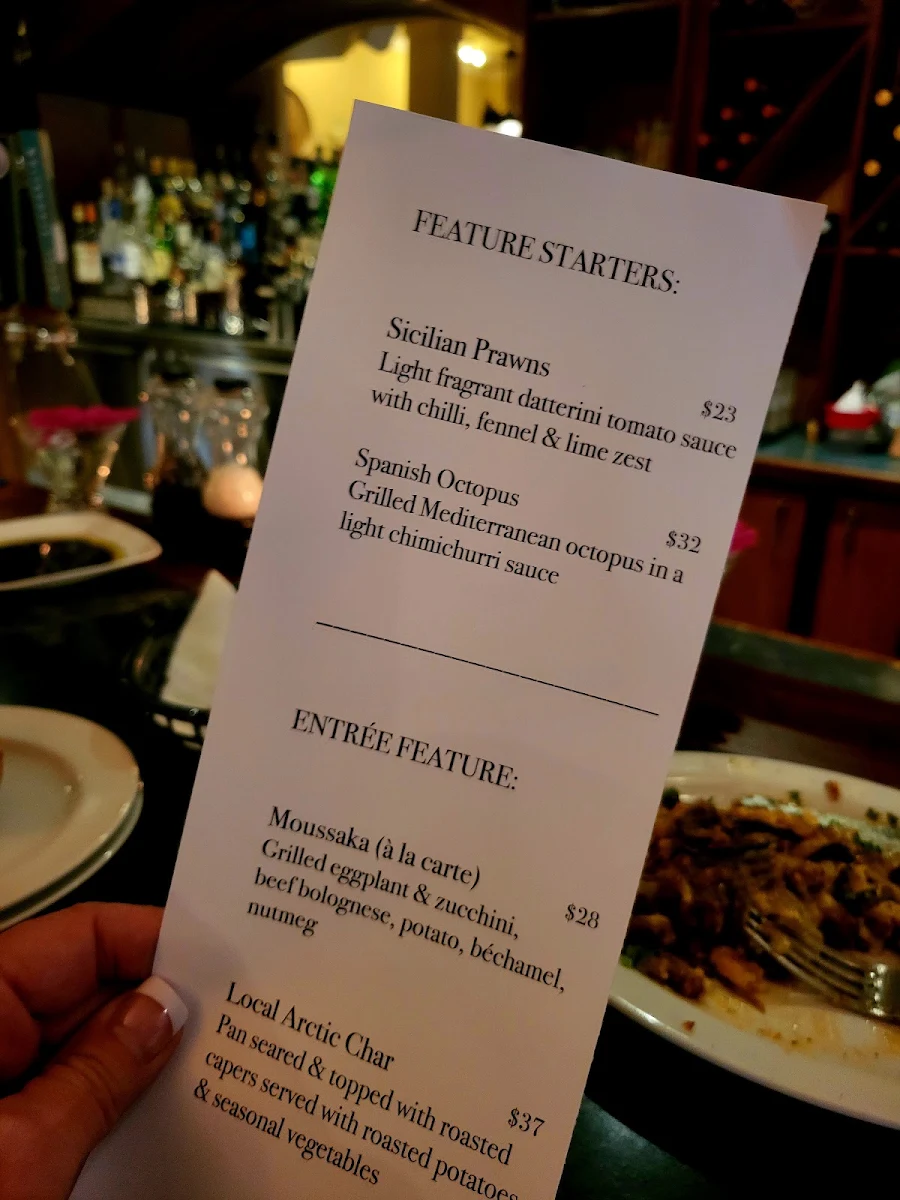 Menu, Giorgio's Cuccina
