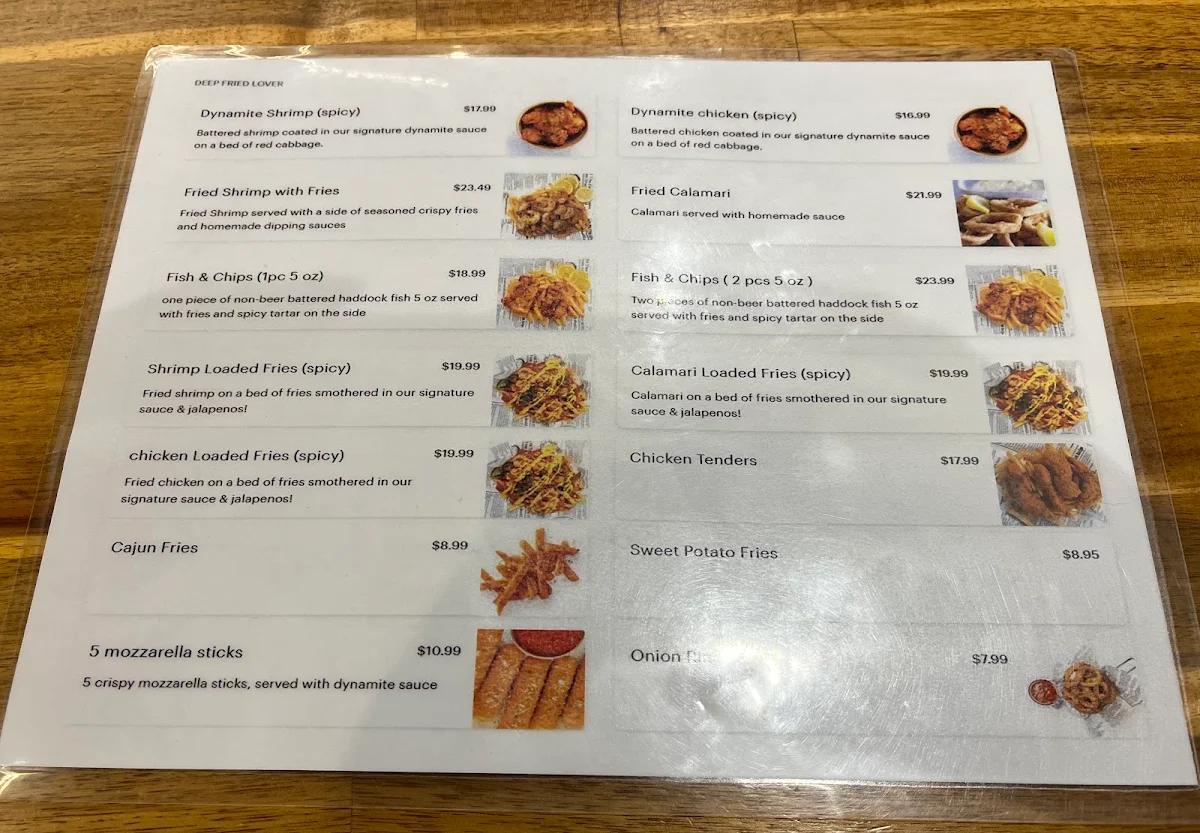 Menu, CRAB BOIL