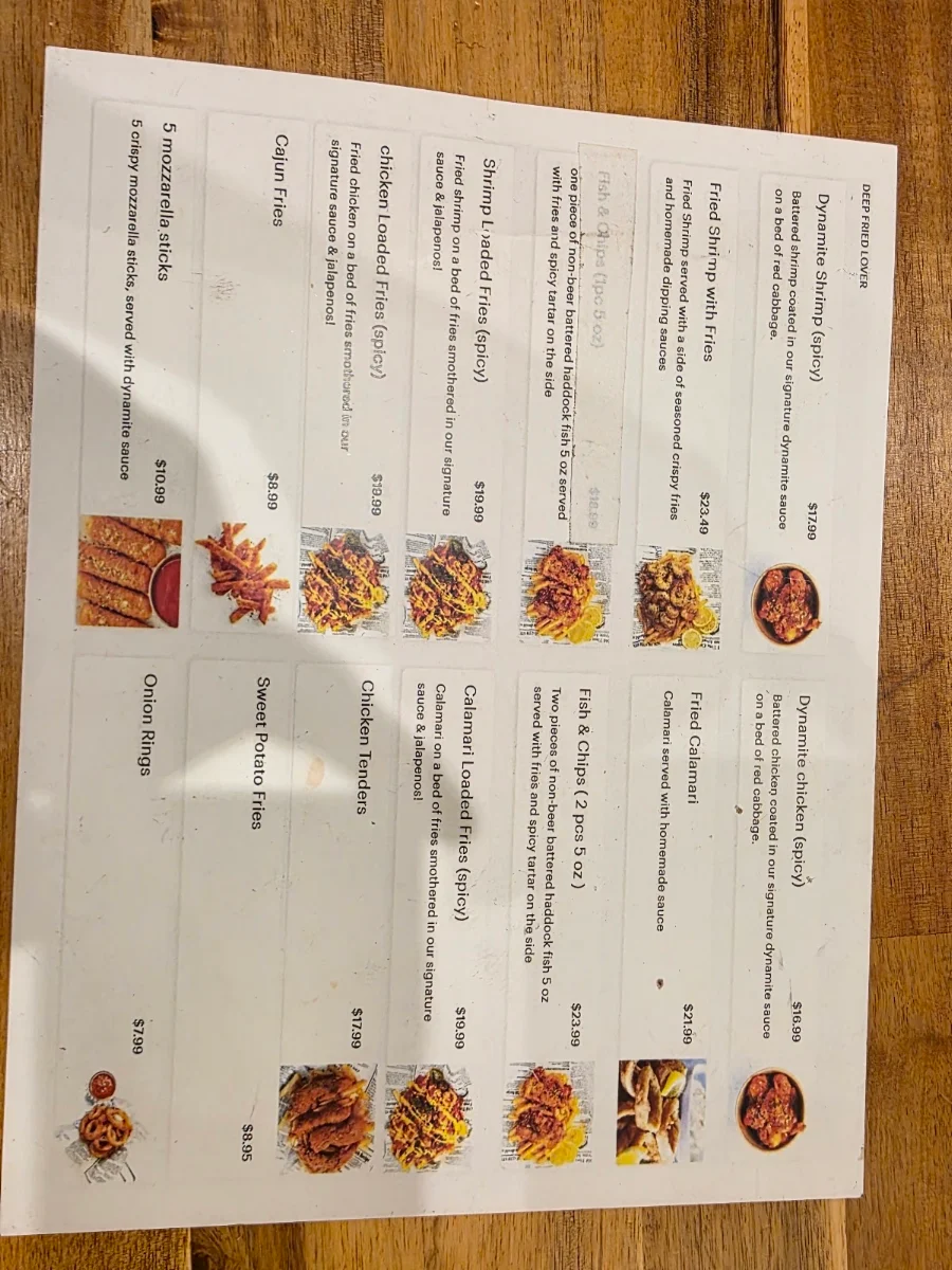 Menu, CRAB BOIL