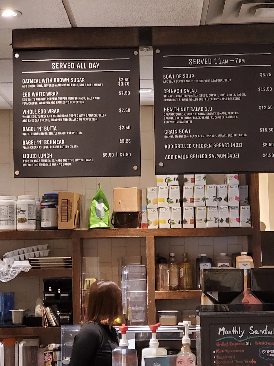 Menu, Grow Kitchen & Cafe