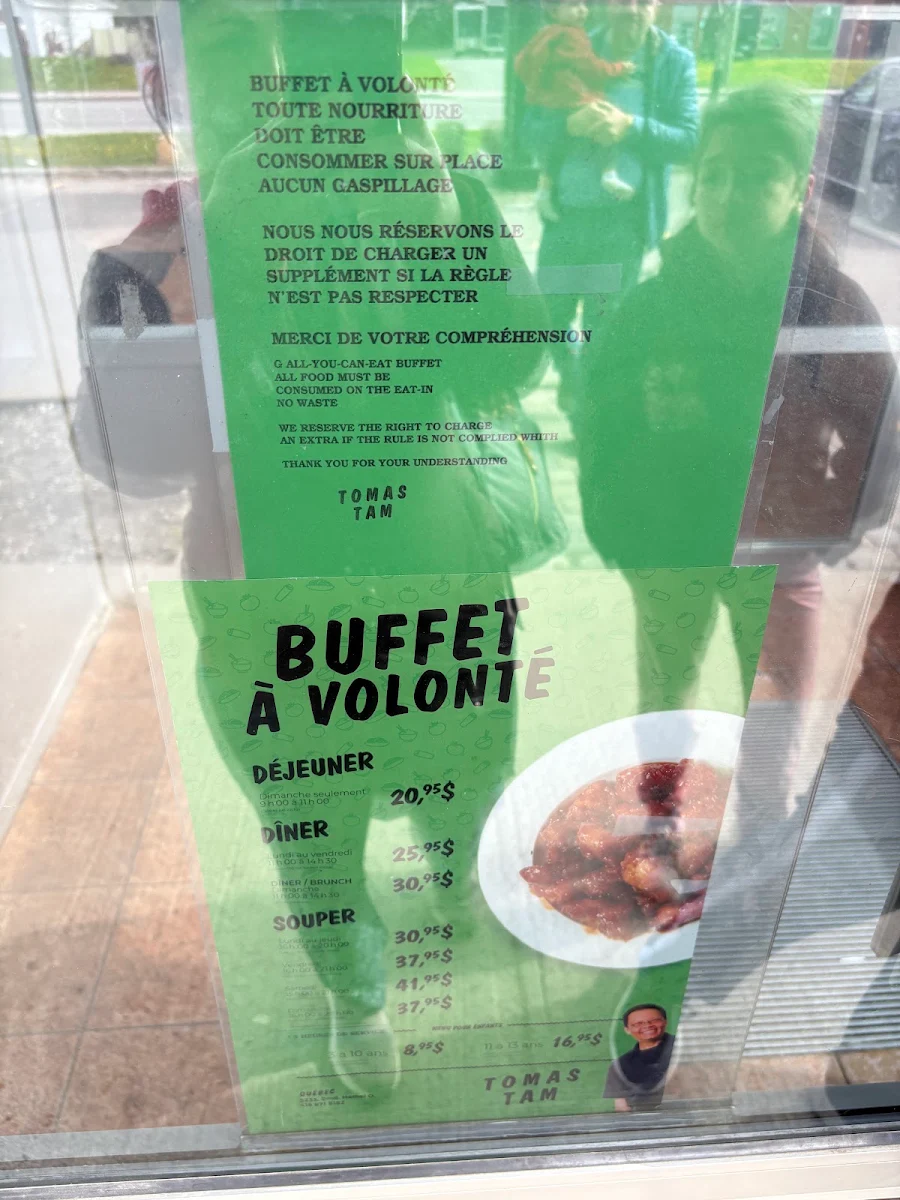 Menu, Restaurant Tomas Tam Inc