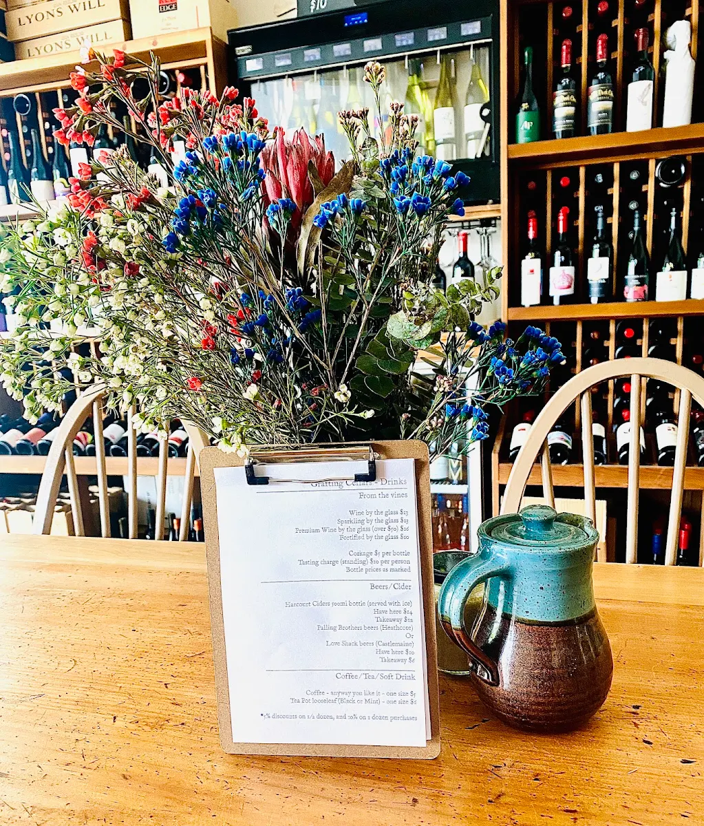 Menu, Grafting Cellars