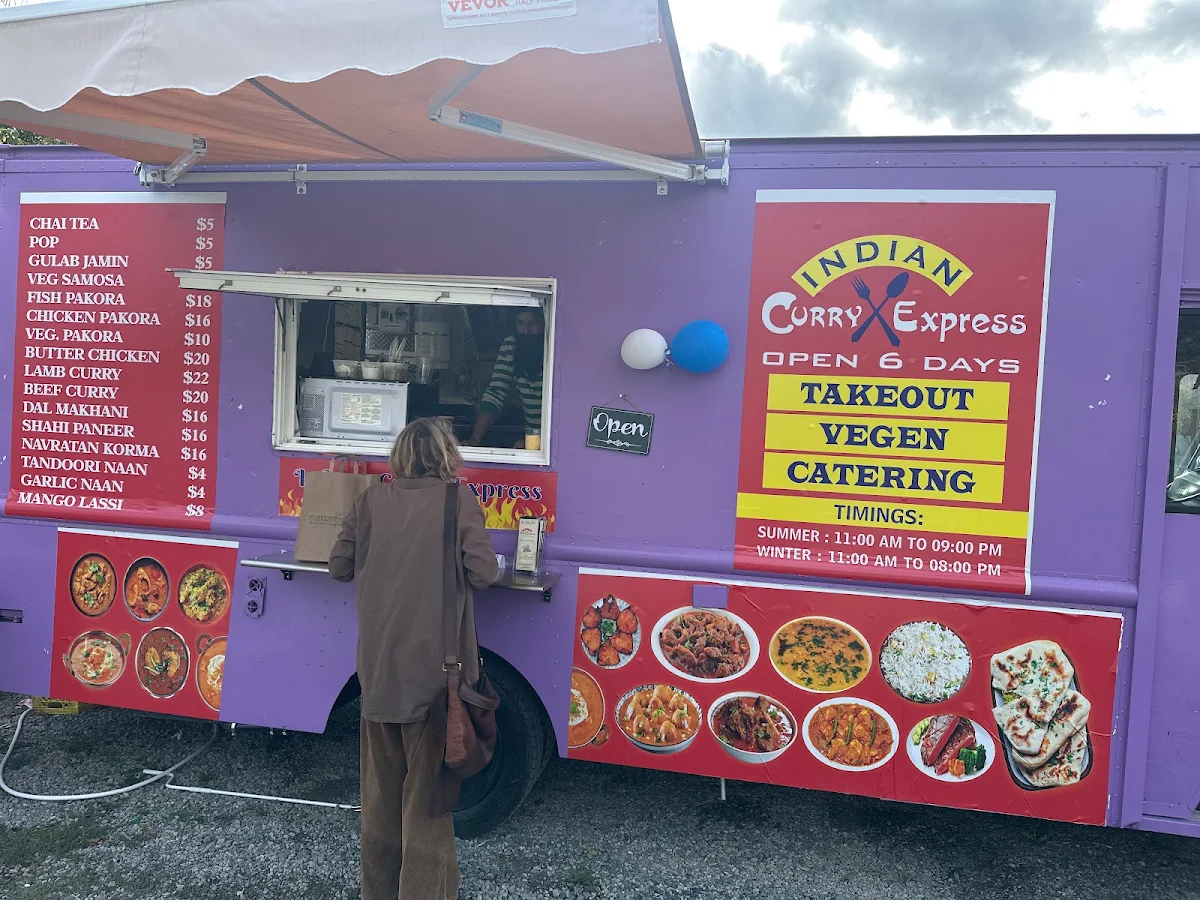 Menu, Indian curry express