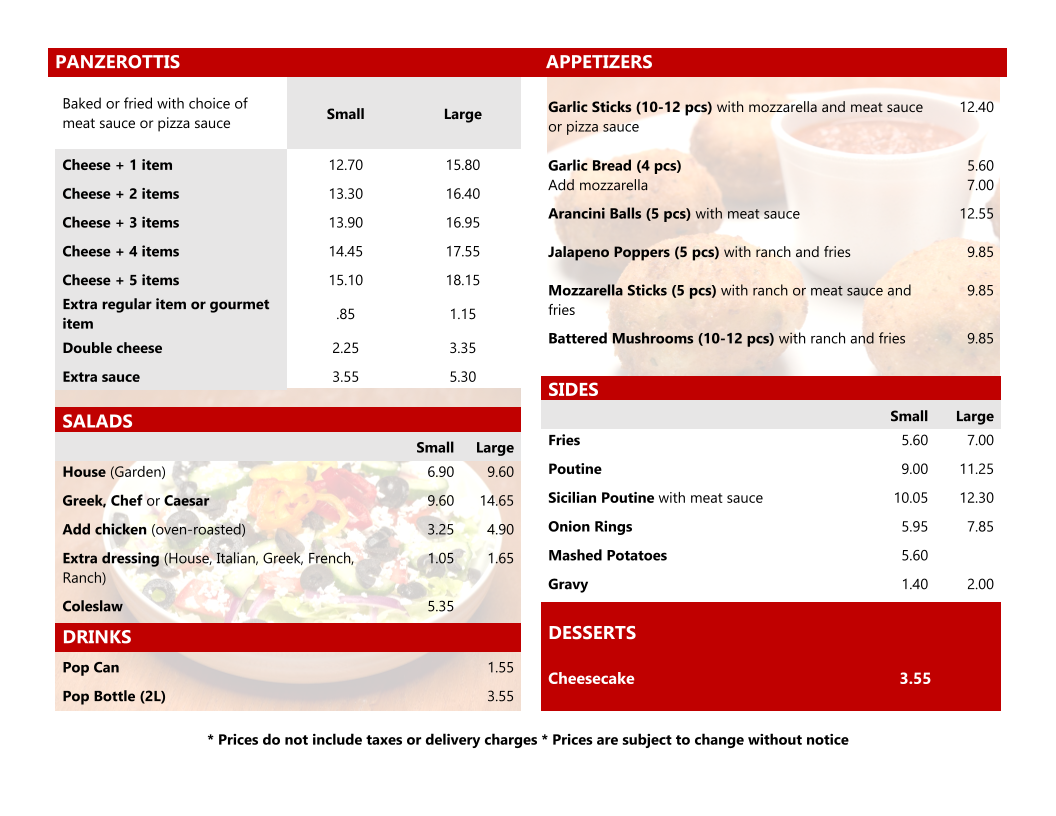 Menu photo 1