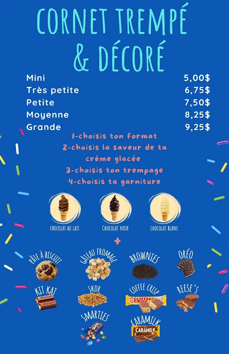 Menu, Casse-Croûte Jo-Bine (St-Élie-de-Caxton)