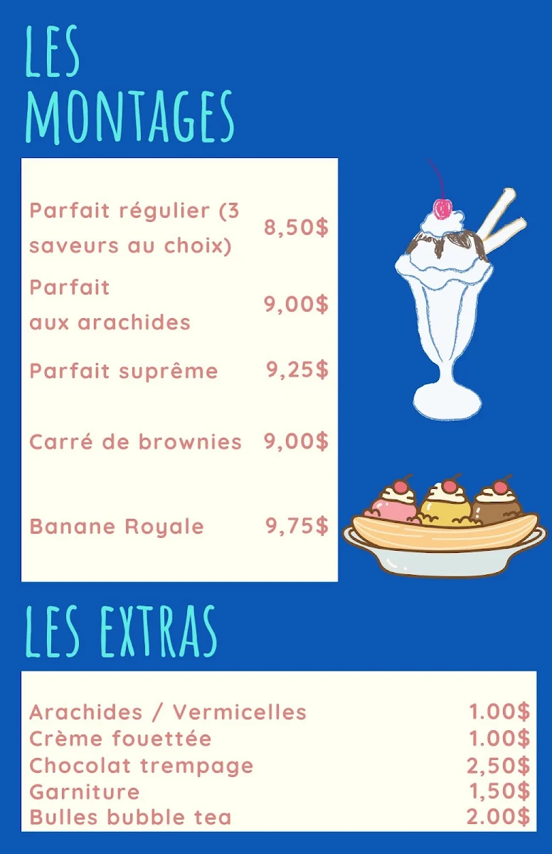 Menu, Casse-Croûte Jo-Bine (St-Élie-de-Caxton)