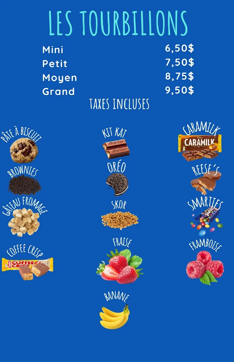 Menu, Casse-Croûte Jo-Bine (St-Élie-de-Caxton)