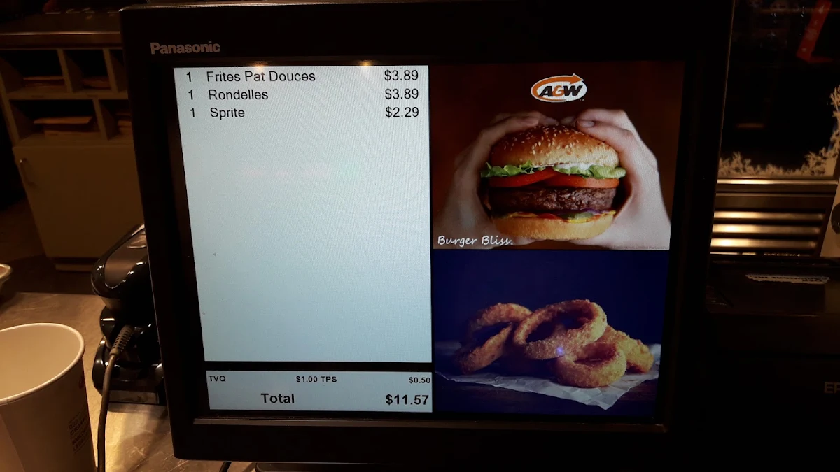 Menu, A&W Canada