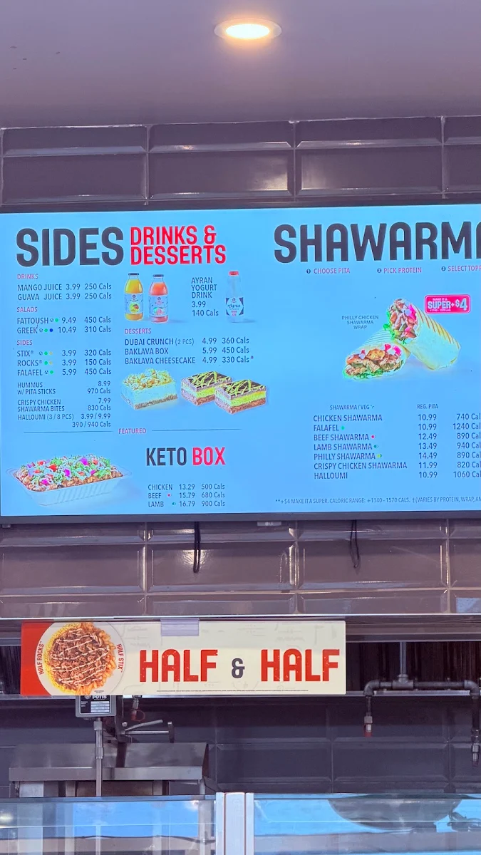 Menu, Osmow's Shawarma