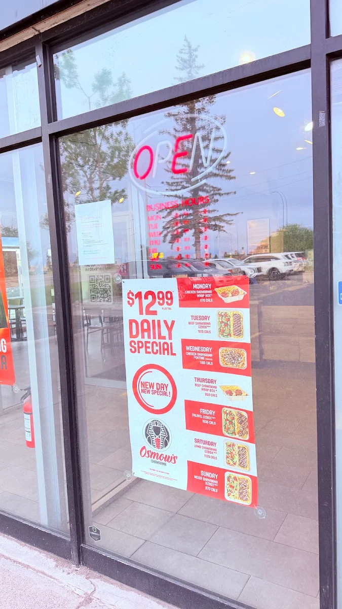 Menu, Osmow's Shawarma