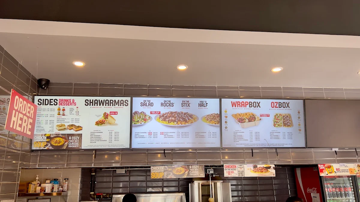 Menu, Osmow's Shawarma