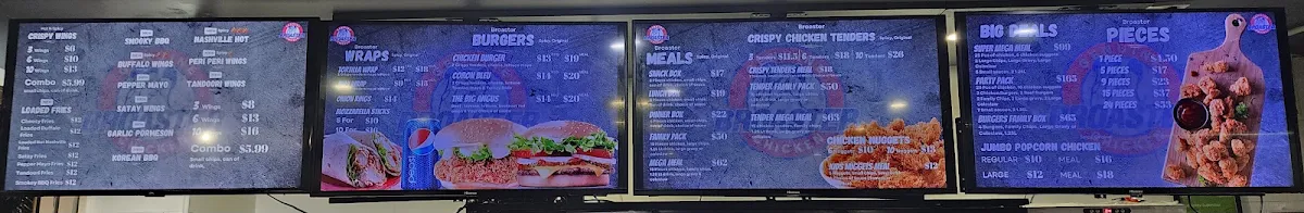 Menu, Broaster Chicken Campbelltown