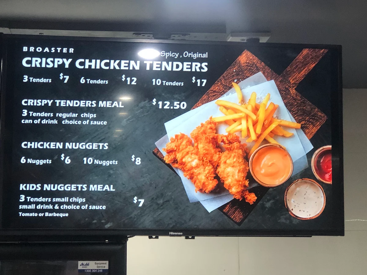 Menu, Broaster Chicken Campbelltown