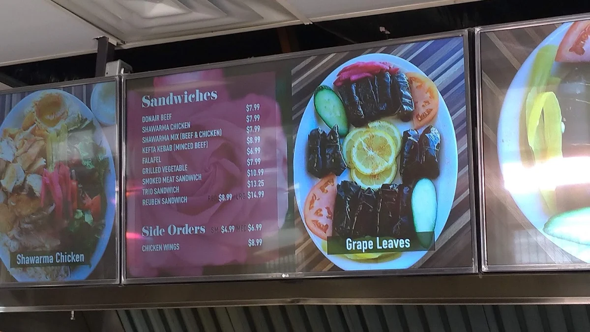 Menu, Shawarma Garden
